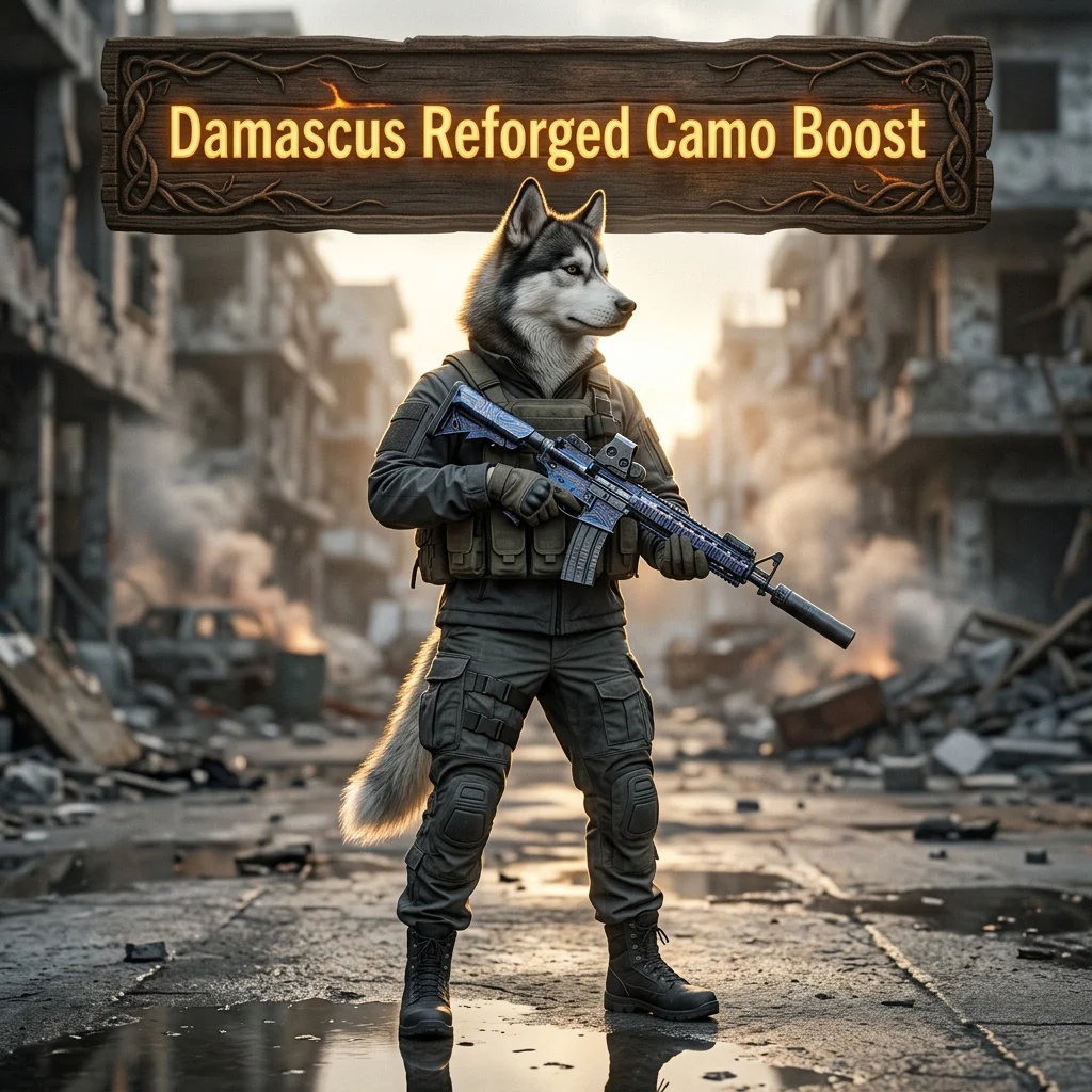 Promotional image for the Damascus Reforged Camo Boost in Call of Duty Warzone.