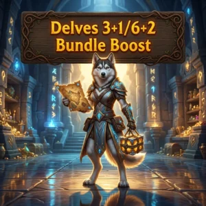 Promotional image for the Delves 3+1/6+2 Bundle Boost product and its bundled offer