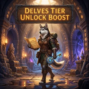 Promotional image representing the Delves Tier Unlock Boost service for unlocking Delves tiers