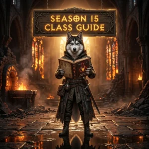 Promotional image representing the Diablo 4 Season 15 Class Guide for players reviewing class-focused game information.