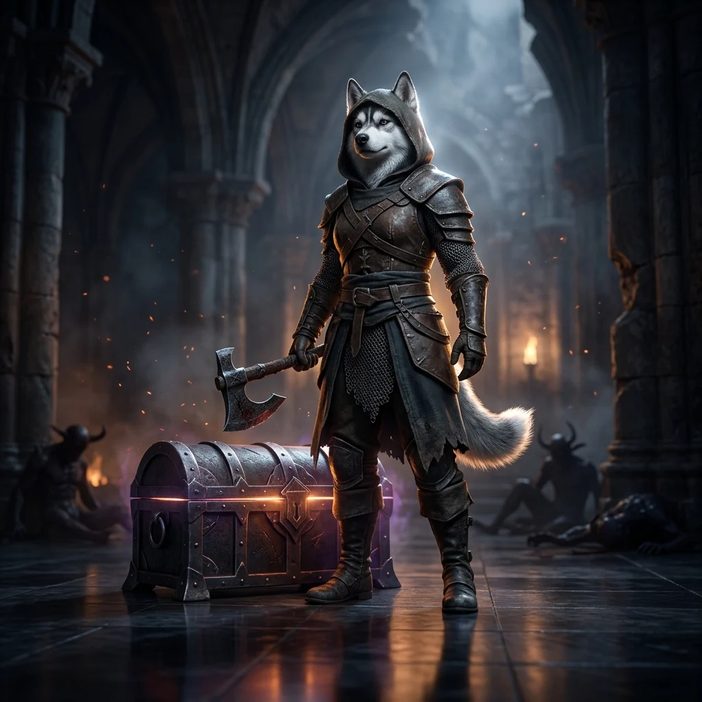 Diablo 4 tematikas digitāls attēls ar tumšu fantāzijas noskaņu, kas ilustrē spēles progresa un tēla attīstības pakalpojumus.