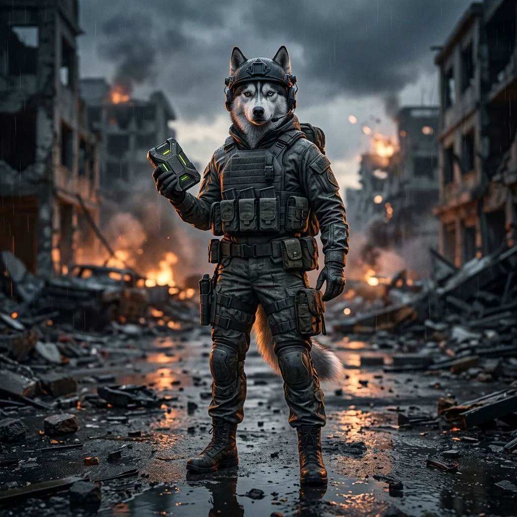Illustration zum Angebot, einen Booster in Wardogs zu mieten, ohne erkennbare Schrift oder lesbare Beschriftungen.