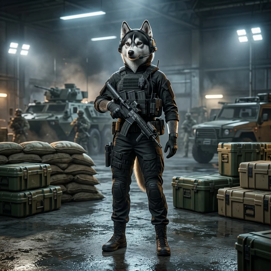 Stimmungsvolle Illustration zum Anheuern eines erfahrenen Profis für Wardogs