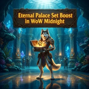 Promotional image for the Eternal Palace Set Boost in WoW Midnight service