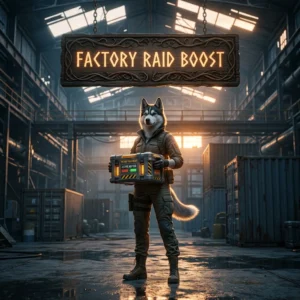 Promotional image for Factory Raid Boost in Active Matter, representing the boost service for the Factory Raid.