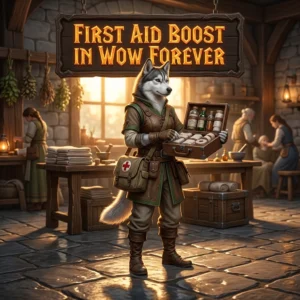 Promotional image representing the First Aid Boost in WoW Forever service.