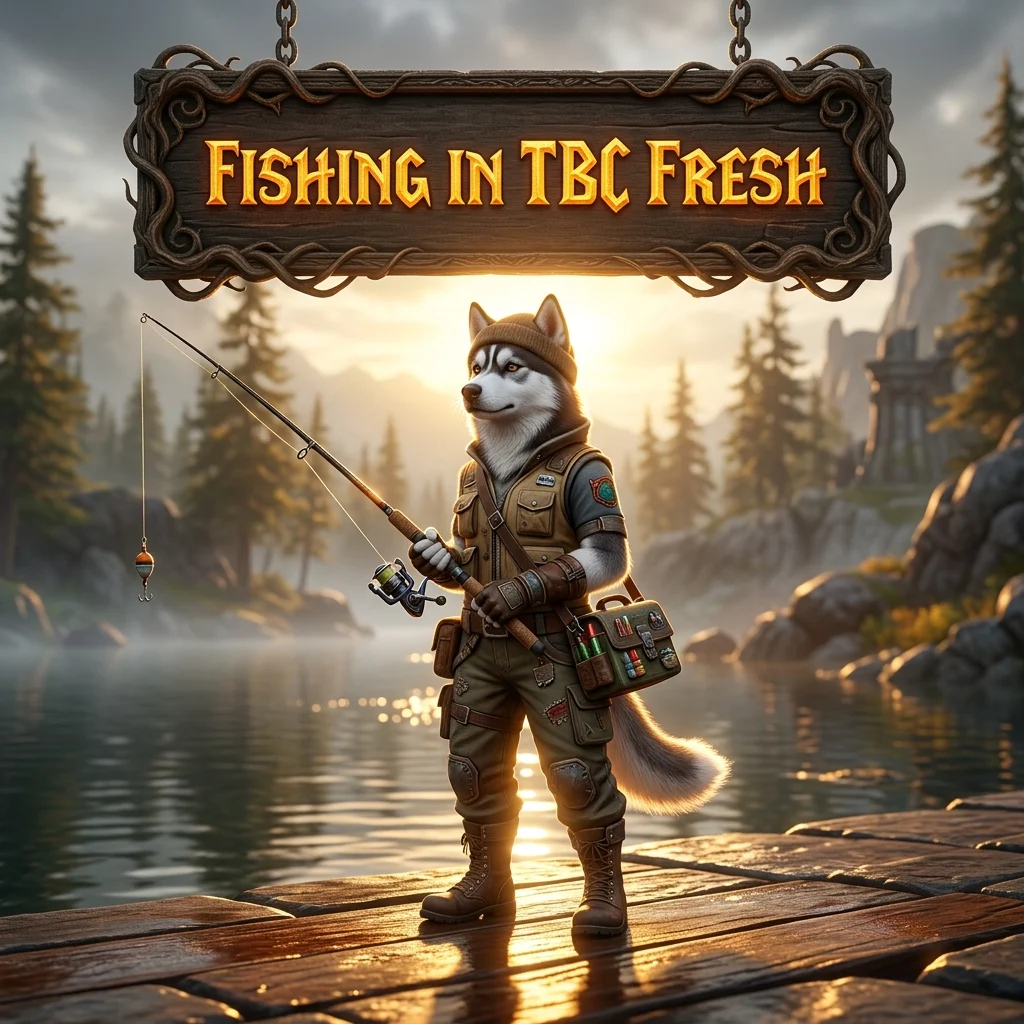 Promotional image for Fishing Boost in WoW TBC Classic Anniversary, representing a fishing service boost for the game.