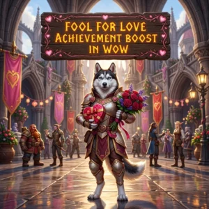 Promotional image for the Fool For Love Achievement Boost in WoW service.