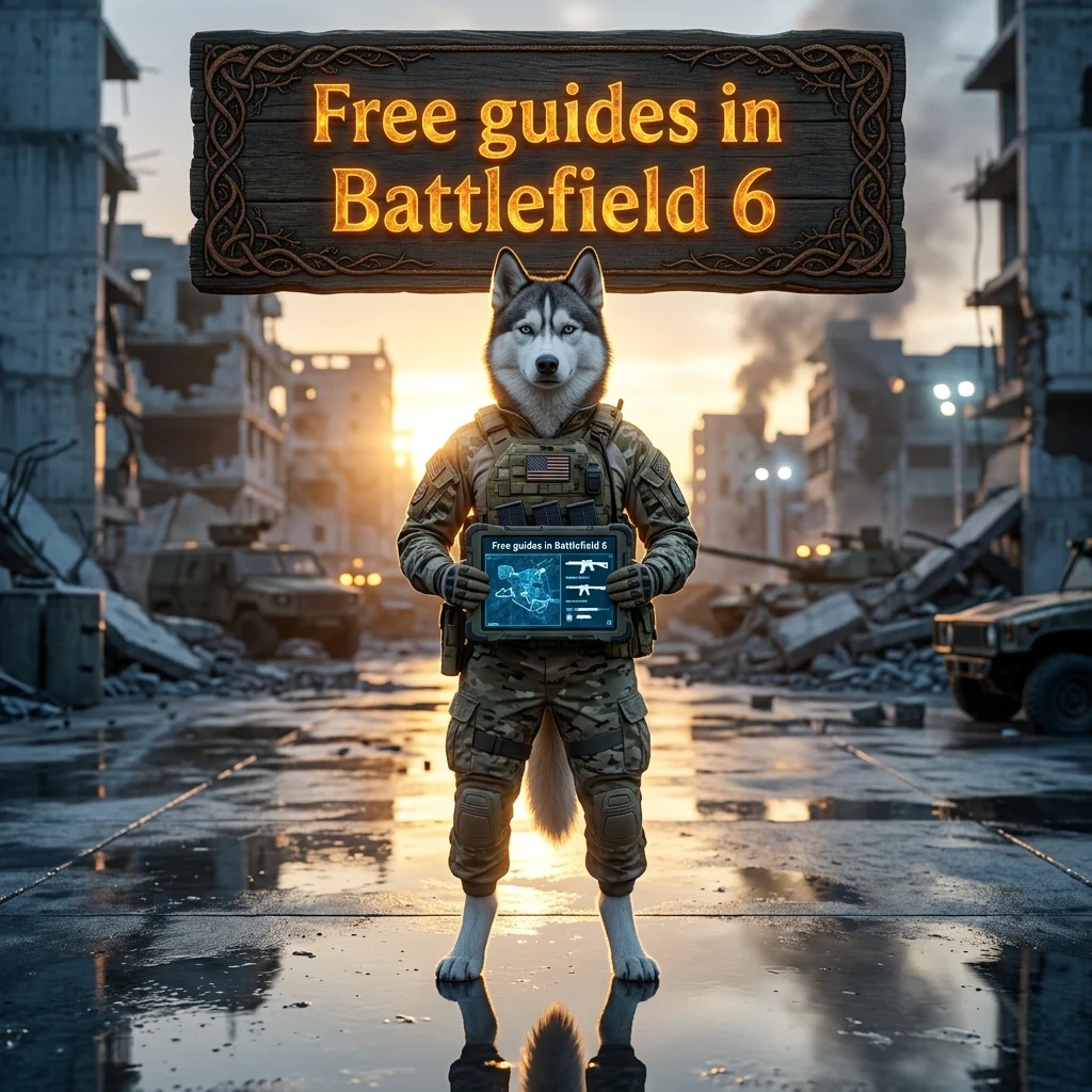 Promotional image representing Free guides in Battlefield 6 and its free guide content for the game
