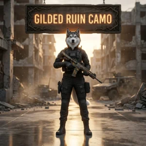 Promotional image for the Gilded Ruin Camo Boost service in Call of Duty Black Ops 7