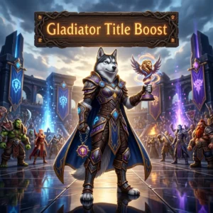 Promotional image for Gladiator Title Boost, representing the Gladiator Title Boost service.