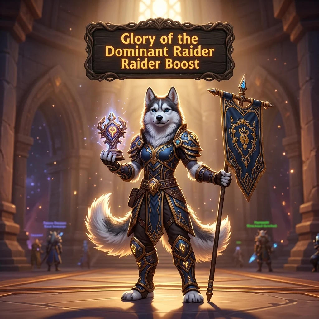 Promotional image for the Glory of the Dominant Raider Boost service