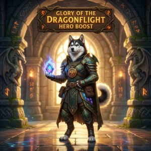 Promotional image for Glory of the Dragonflight Hero, identifying the product by its exact game-related title.