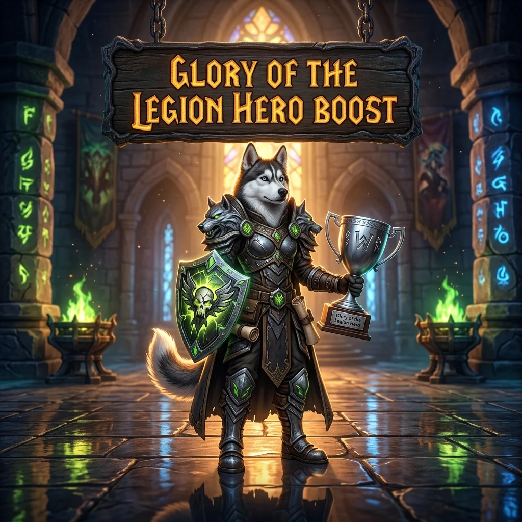Promotional image representing the Glory of the Legion Hero Boost service