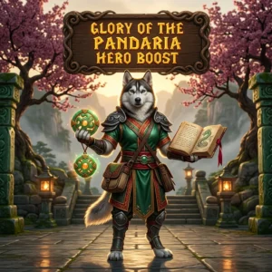 Promotional image representing the Glory of the Pandaria Hero Boost service