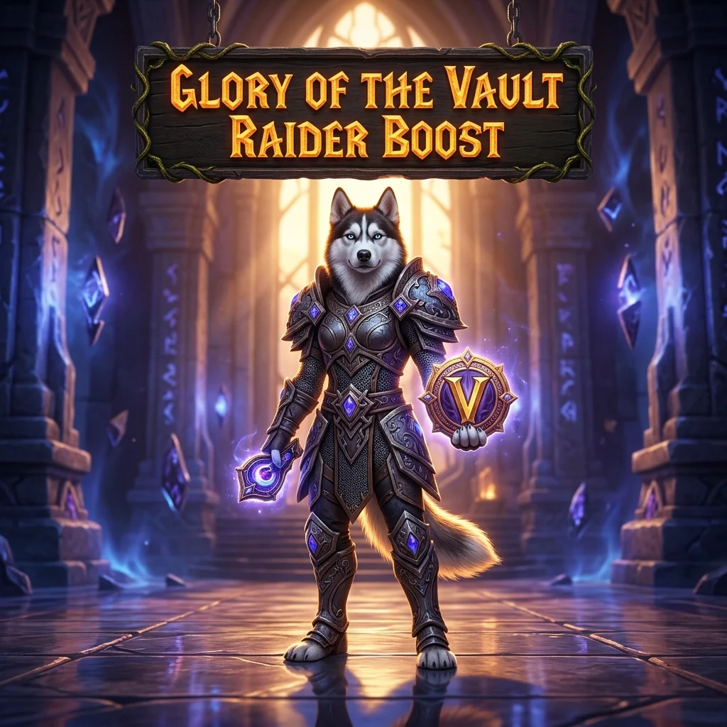 Promotional image for the Glory of the Vault Raider Boost product and service.