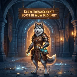Promotional image for the Glove Enhancements Boost service in WoW Midnight.