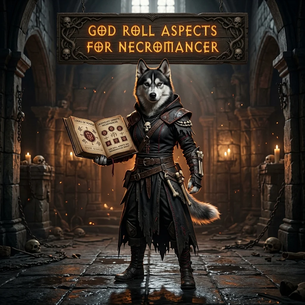 Promotional image for God Roll Aspects for Necromancer Boost in Diablo 4, focused on Necromancer aspect optimization.
