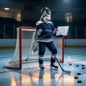 Sportsrelateret illustration til en samling af gratis NHL-guider uden synlig tekst eller skiltning.