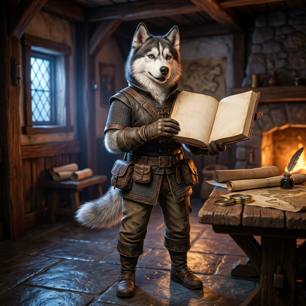 Illustration av en stämningsfull spelmiljö i ett klassiskt fantasybaserat onlinespel.