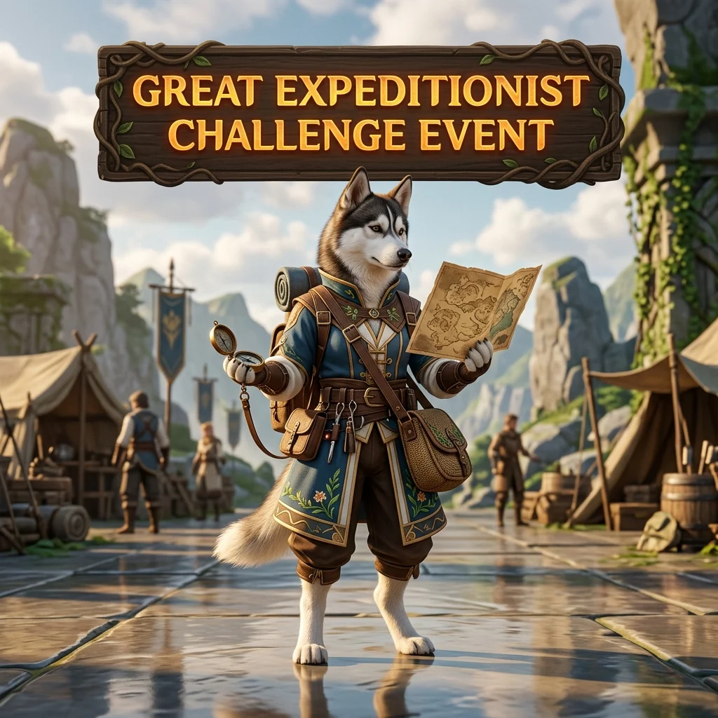 Promotional image for the Great Expeditionist Challenge Event Boost service in Genshin Impact.