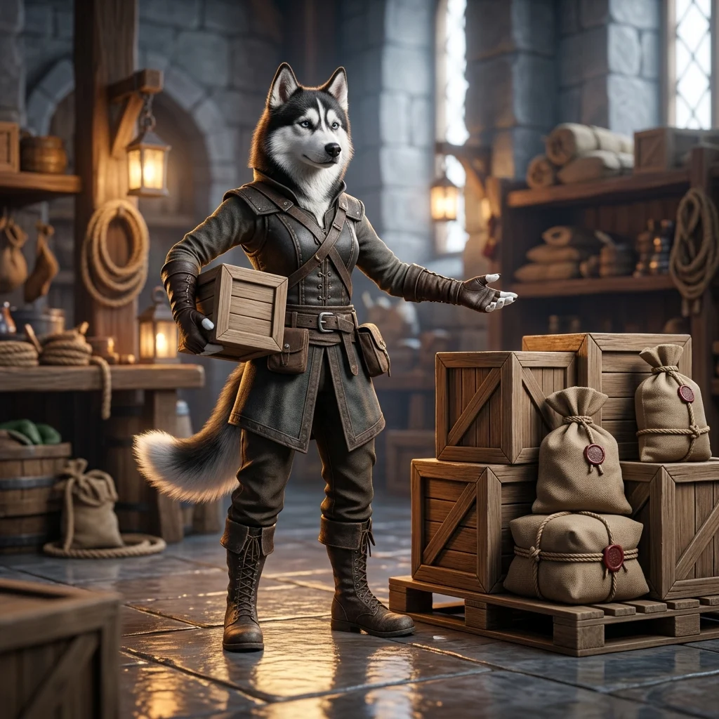 Ilustración de varias cajas de suministros en un entorno de fantasía, presentada como imagen destacada de una guía.