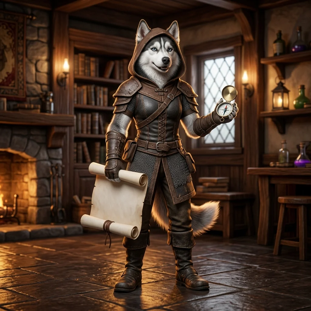 Arte temática de fantasia para uma coleção de guias gratuitos de WoW Classic Forever, sem texto legível ou sinais visíveis.