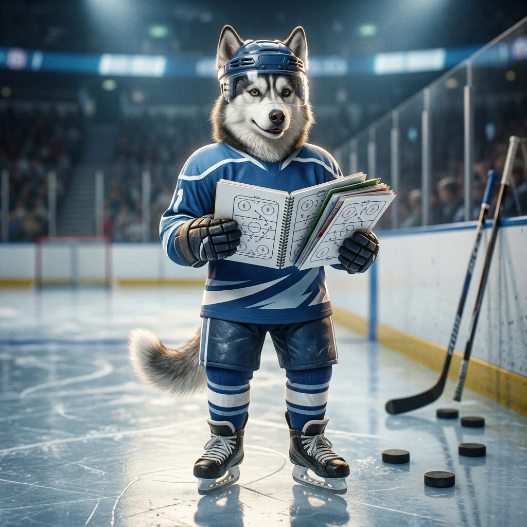 Ilustración temática de NHL para presentar guías gratuitas sobre hockey