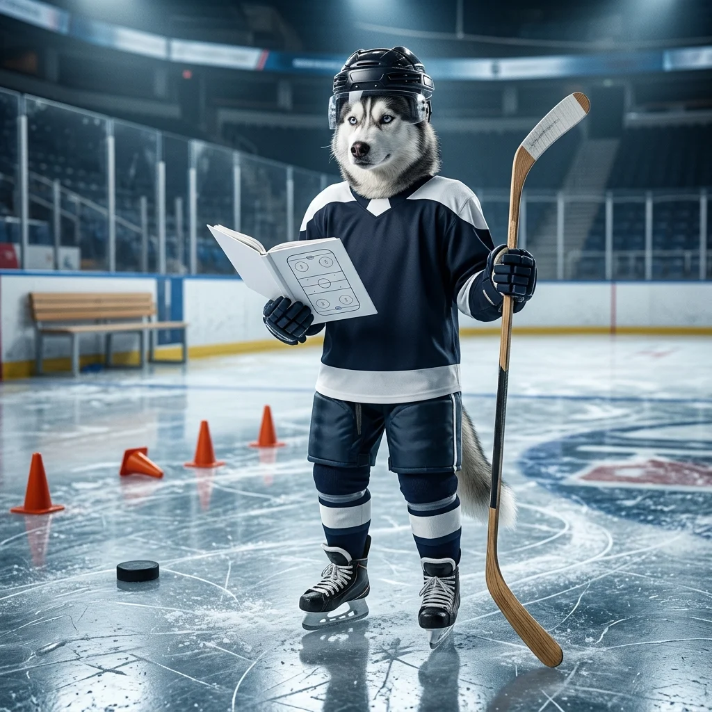 Ilustração temática de hóquei no gelo associada a guias gratuitos de NHL, sem texto legível na imagem.