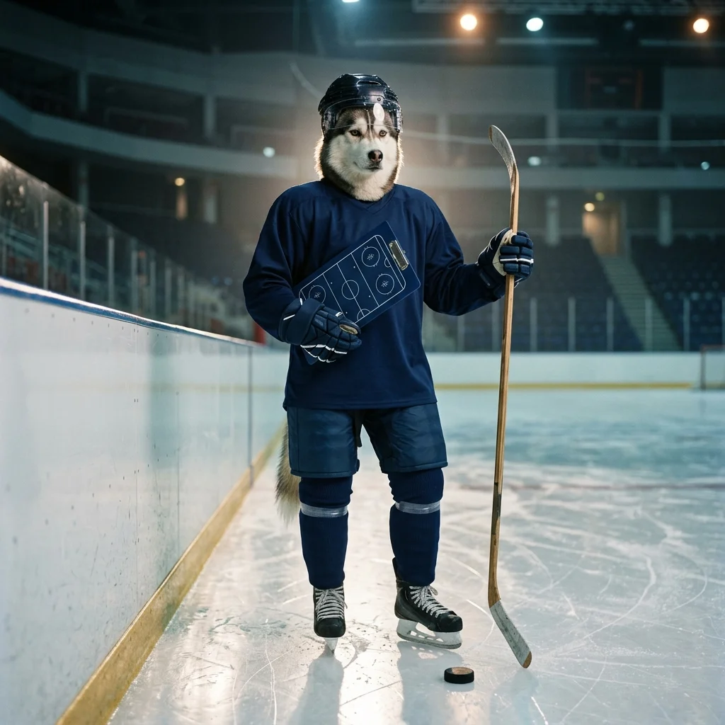 Illustration liée à des guides gratuits pour NHL, avec un univers de hockey stylisé.