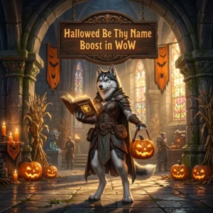 Promotional image for the Hallowed Be Thy Name Boost in WoW service in World of Warcraft