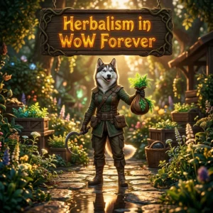 Promotional image representing the Herbalism Boost service in the WoW Forever game