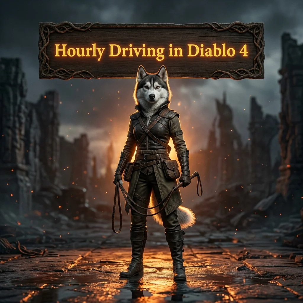 Promotional image representing the Hourly Driving Boost in Diablo 4 service for hourly gameplay assistance.