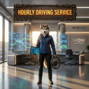 Promotional image for the Hourly Driving Service Boost in WoW Forever service.