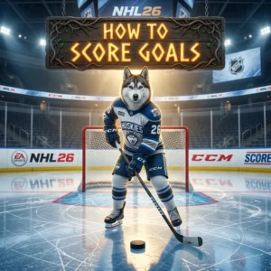 Promotional image representing How to Score Goals in NHL 26 and its focus on scoring goals in NHL 26.