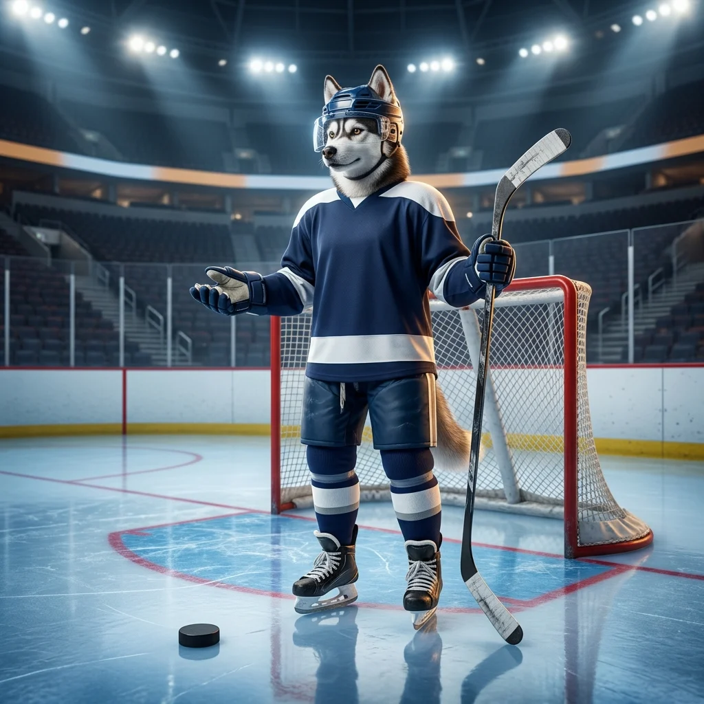 Hình minh họa không có chữ, gợi lên chủ đề NHL và môn khúc côn cầu trên băng
