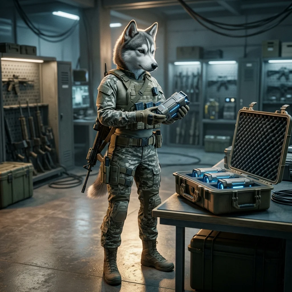 Illustrasie vir die huur van boosters in Wardogs, met ’n dinamiese speletjie-tema en geen sigbare teks nie.