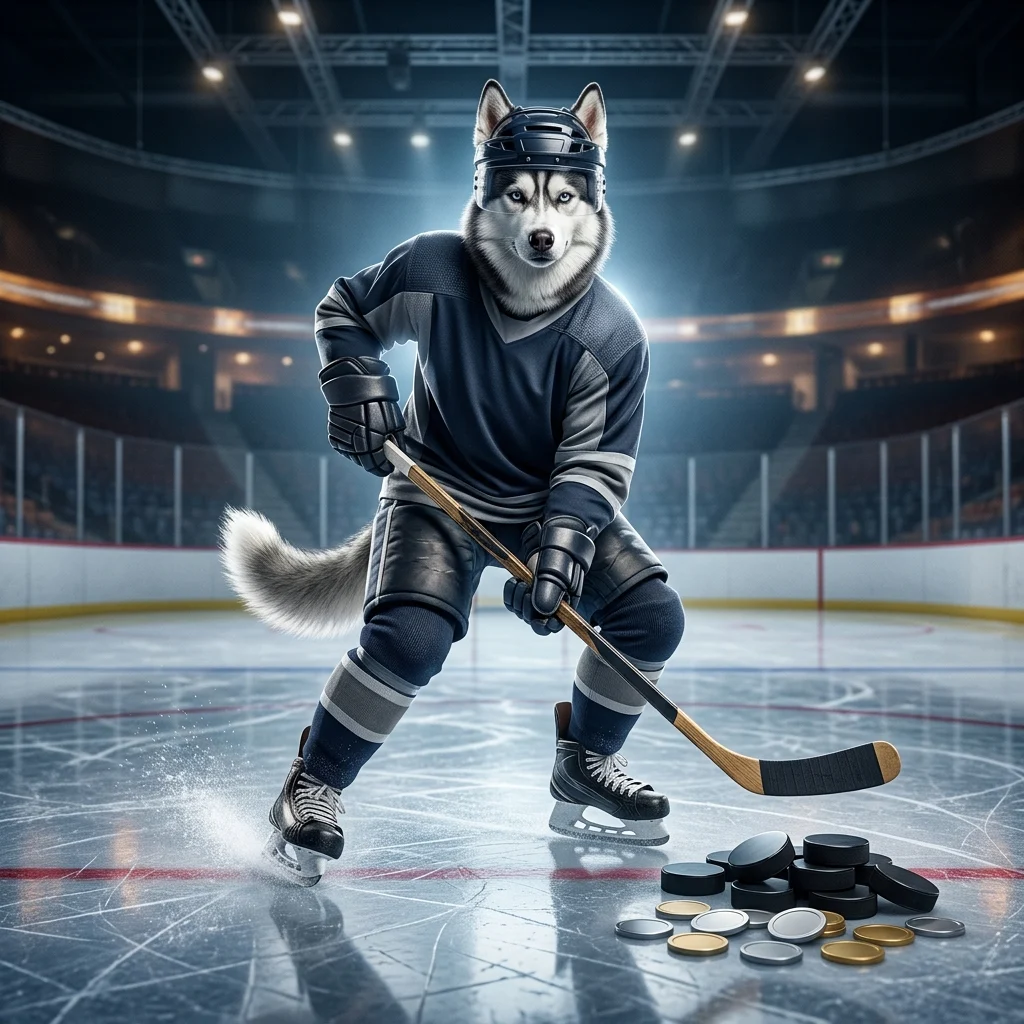 Illustrazione promozionale senza testo relativa a un incremento di crediti NHL