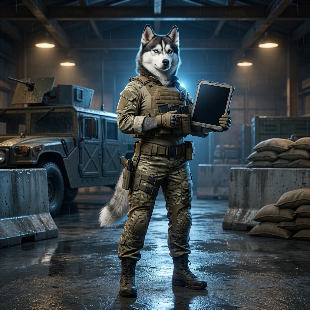 Ilustrasi layanan joki Wardogs dengan tampilan bertema permainan tanpa teks atau tanda yang dapat dibaca