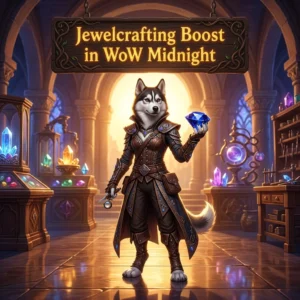 Promotional image for the Jewelcrafting Boost in WoW Midnight service