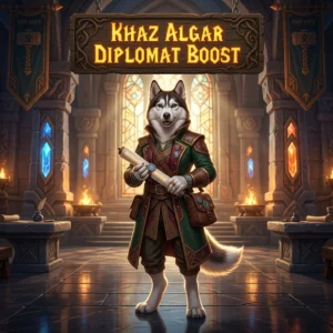 Promotional image representing the Khaz Algar Diplomat service in its World of Warcraft context.