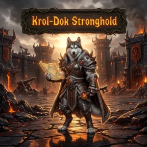 Promotional image for the Krol-Dok Stronghold Boost service in WoW Forever.