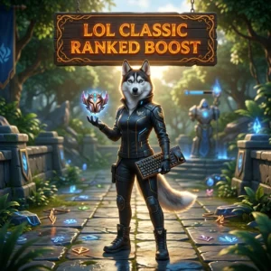 Promotional image for LOL Classic Ranked Boost, representing a ranked boosting service for the LOL Classic game context.