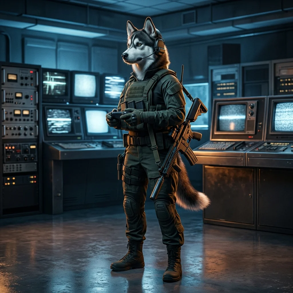 Ilustrasi bertema Call of Duty: Black Ops 6 untuk memperkenalkan layanan joki permainan.
