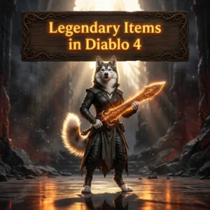 Promotional image for Legendary Items Boost in Diablo 4, representing a Diablo 4 service focused on legendary items.