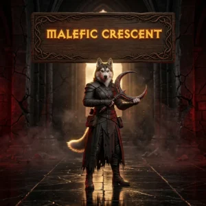 Promotional image for Malefic Crescent Boost in Diablo 4, representing the named in-game boosting service.