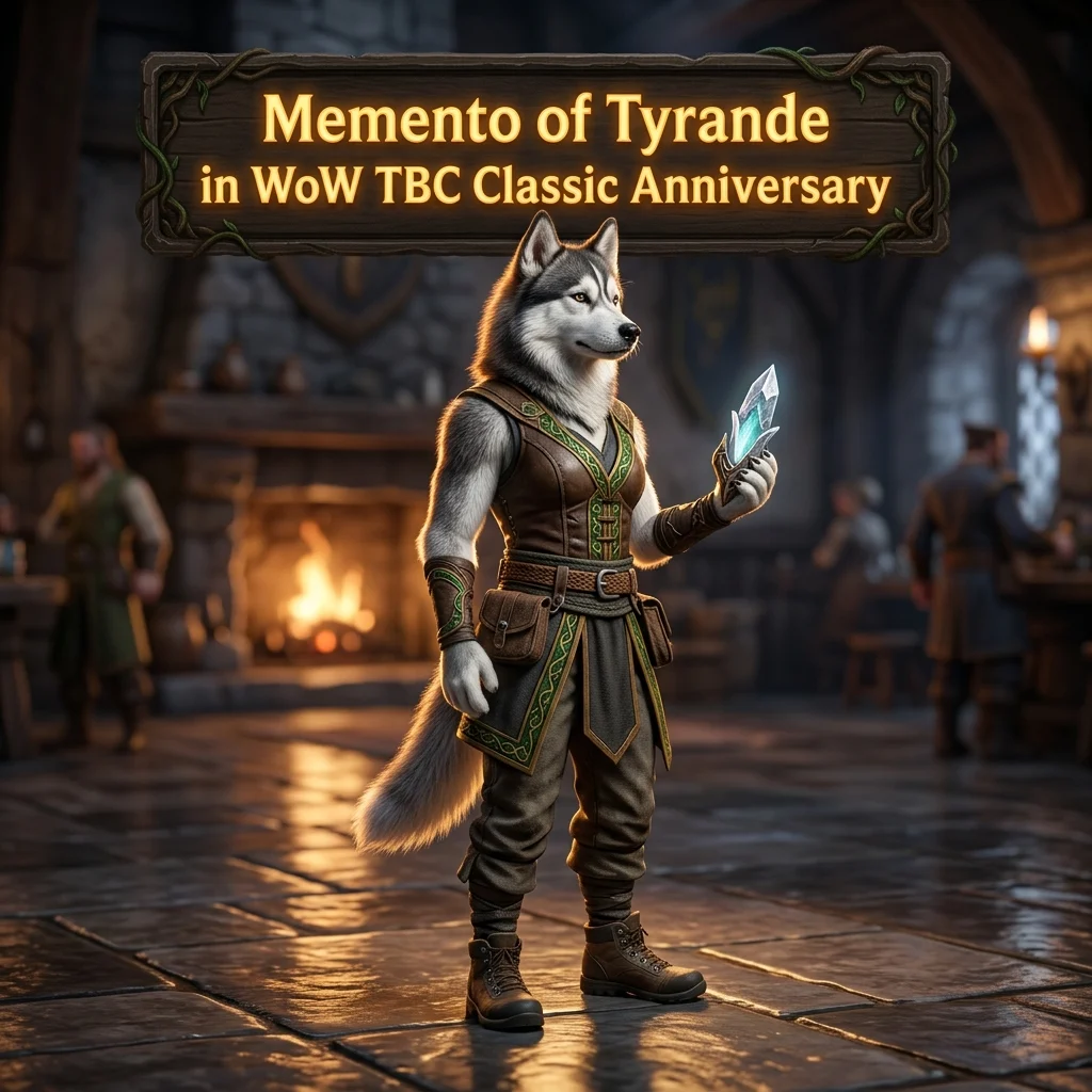 Promotional image for Memento of Tyrande Boost in WoW TBC Classic Anniversary, showing the product service for WoW TBC Classic Anniversary players.