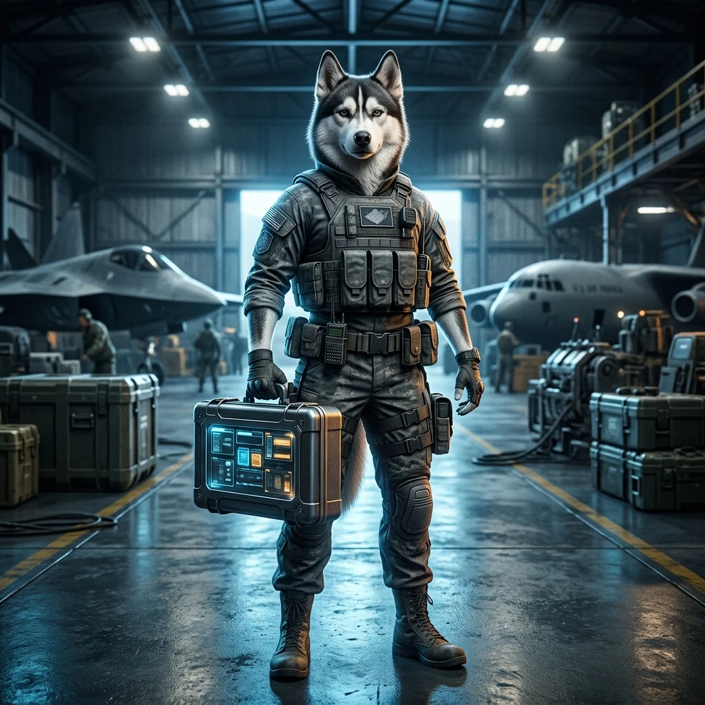 Ilustrasi bertema pengambilan penggalak dalam Wardogs, dipaparkan sebagai karya seni permainan tanpa teks atau tanda yang boleh dibaca.