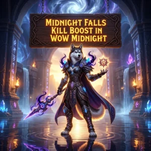 Promotional image for the Midnight Falls Kill Boost service in WoW Midnight