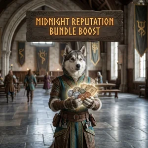 Promotional image representing the Midnight Reputation Bundle Boost service and its featured product offering